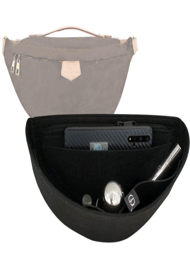 Lckaey Purse Organizer Insert for Waistpack Inner Sleeve BUMBAG Lining Bag Storage Bag2047black - Image 2